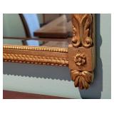 Stunning Gold Vintage Carved Wood Wall Mirror