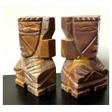 Marble Tiki Bookends