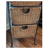 Six Drawer Wicker Storage Unit