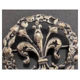 Sterling Silver Fleur de Lis Brooch