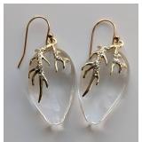 Alexis Bittar Ophelia Golden Vines Lucite Earrings