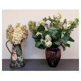 Pair of Faux Hydrangea Arrangements