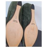 Butter Green Italian Suede Flats