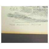 Bruce Arvon The Brooklyn Bridge Print 1984 Pencil Signed Matted Framed.New York