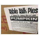 Set of 6 Table Talk Pumpkin Pies - 8" Baked - 22 oz Each