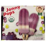 B - Jonny Pops Organic Grape Frozen Treats - 3 boxes 8 Pops per Box, Best by 01/2024