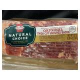 I - Two Packs of Natural Choice Thick Cut Uncured Bacon - Total  2lbs 8oz