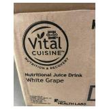 Box of 50 Vital Cuisine Nutritional Juice Drink - White Grape Flavor (6 FL OZ Each)