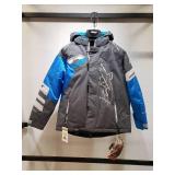 Castle Code Jacket - Charcoal / Process Blue / Silver - YOUTH XL