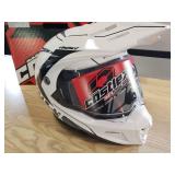 Castle Dual sport CX950 V2 EL Modular Helmet - White/Charcoal - XL