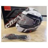 Castle EL CX935 Raid Modular Helmet with heated shield - White/Black - 3XL