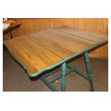 Antique Farmhouse-Style Drop-Leaf Table...