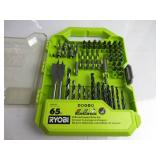 RYOBI Screwdriver Drill and Impact Drive Bit set (63-Piece) Drive Bits A986501 (2 PIECES MISSING) SLIGHTLY USED!