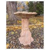 Whimsical Terracotta Stump Bird Bath