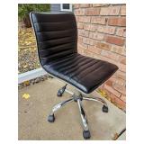 Belnick Inc. Faux Leather Office Chair with Chrome Beading