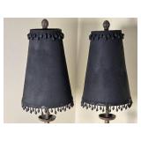 Chic Tassled Candlestick Accent Lamp Pair