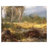 Very Nice Large Vintage Oil on Canvas Landscape Scene