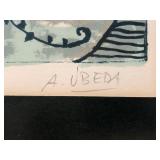 Augustin Ubeda (1925-2007) Framed Signed Numbered Mid Century Lithograph