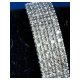 New! Diamore Sterling Silver 1/4 ct tw Diamond 4-Row Band, Size 9