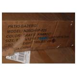 Patio Gazebo Gray Khaki with 100lbs Gross Weight: 8