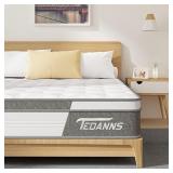 Teoanns King Size Mattress, 10 Inch Memory Foam Mattress in a Box, Hybrid Mattress King Size for Pressure Relief & Supportive, CertiPUR-US, - Unboxed