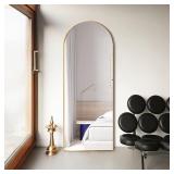 New TinyTimes Arched Full Length Mirror (Gold, 65"x22")