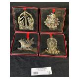 Set of 4 Metal Ornaments