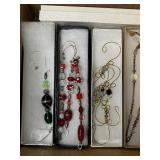 Variety Box of Ornament Hangers Large gold plated with Swarovski beads