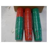 60 ct 10 oz Xmas Plastic Glasses...