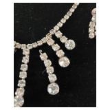 1960s Vintage Rhinestone Necklace & Earring Sets - Qty 2