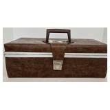 Vintage Faux Leather Carrying Case w/8 Track Tapes