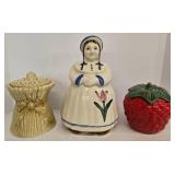 Vintage Ceramic Pottery Cookie Jars including SHAWNEE and HOUSE OF WEBSTER - Qty 3