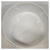 Vintage Alabaster Ribbons and Bows Ceramics Covered Cake Plate