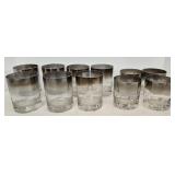 MCM Silver Fade Ombre Lowball Glasses - DOROTHY THORPE - Qty 11