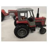 Miniature Toy Tractors: John Deere, Case, Ford, International, Massey - Qty 34