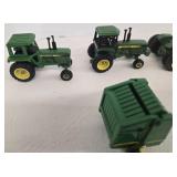 Miniature Toy Tractors: John Deere, Case, Ford, International, Massey - Qty 34