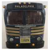 2 CORGI Greyhound Philadelphia & Chicago Bus Die-Cast Models