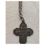 Vintage STERLING SILVER Crucifix Pendants - Qty 7