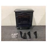 Mainstays 2-Setting 3D Electric Stove Heater with Life-like Flame, Black