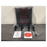 Mainstays 2-Setting 3D Electric Stove Heater with Life-like Flame, Black