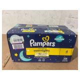 Pampers Swaddlers Overnight Diapers Size 4, 104 Count