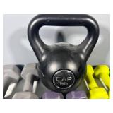 Assorted Set of Weights and Fitness Accessories