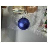 Set of 10 Vintage Glass Christmas Ornaments with Unique Designs