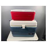 Lot of 2 Coolers - Coleman Party Stacker and Igloo Max Cold