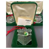 7 Waterford Crystal Christmas Memories Ornaments 1996 Set Gift Boxed Collectible