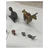 Lot of Vintage Brass and Metal Animal Figurines Collectible Set