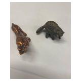 Lot of Vintage Brass and Metal Animal Figurines Collectible Set