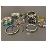 Set of 11 Mix-and-Match Bracelets in Varied Styles and Materials