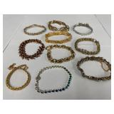 Vintage Bracelet Collection Lot - Napier, Renoir, SAC & More - 10 Pieces