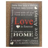 Inspirational Love Quote Canvas Wall Art Decoration